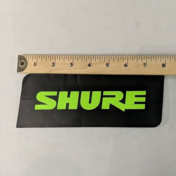 Shure Sticker 8x3 in Black Neon Green Microphones Bumper 330B41666 - Picture 7 of 7